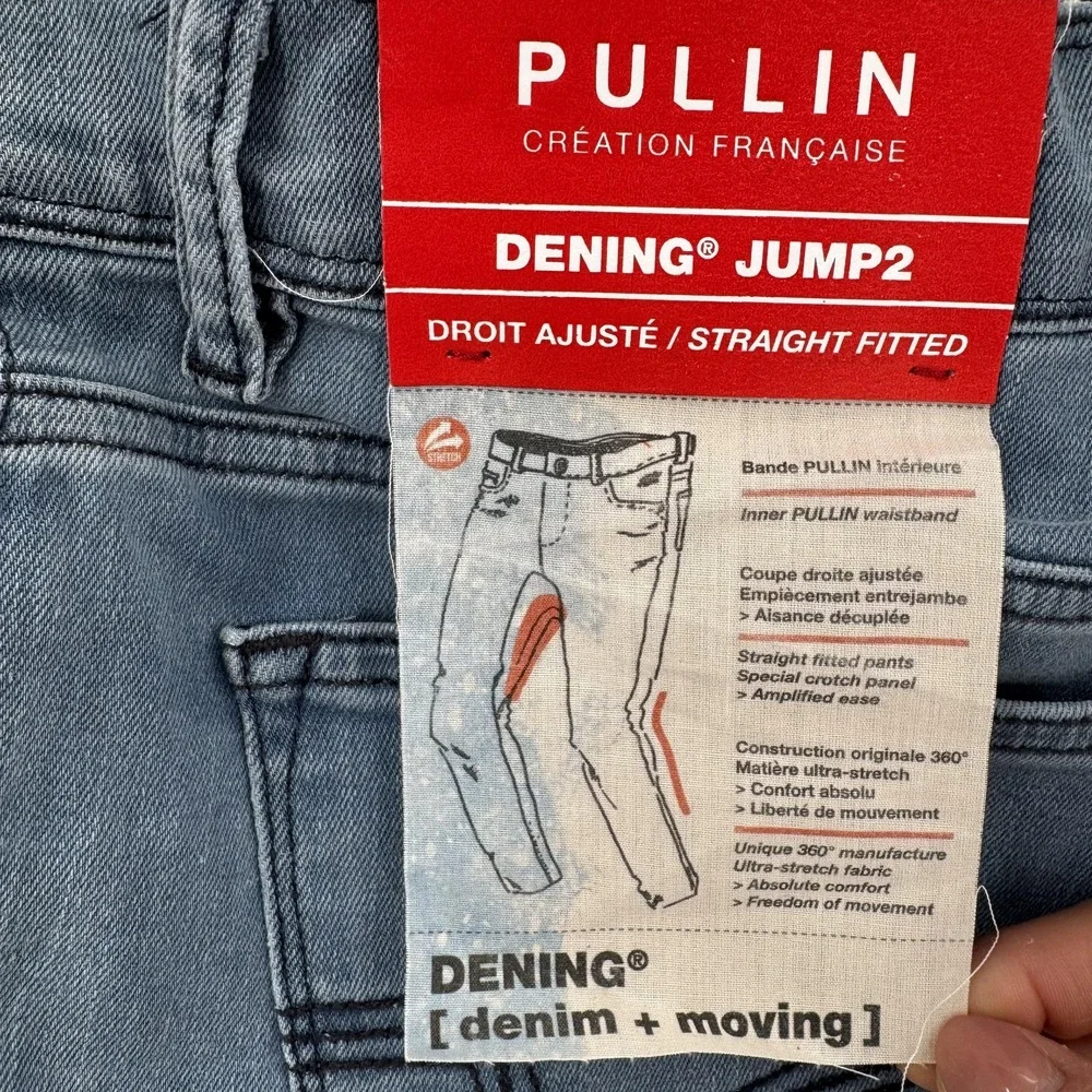 Pullin Dening Jump 2 Jeans Mens XL Straight Fit‎ French Denim Stretch Pants NWT
